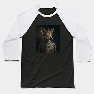 Tan Mini Pinscher - Medieval Queen Baseball T-Shirt